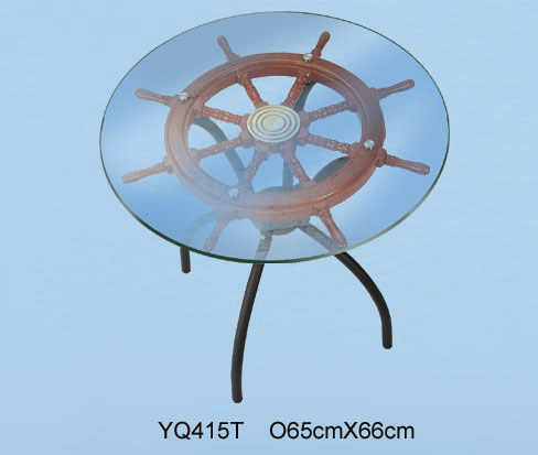 Ship Steering Wheel Coffee Table