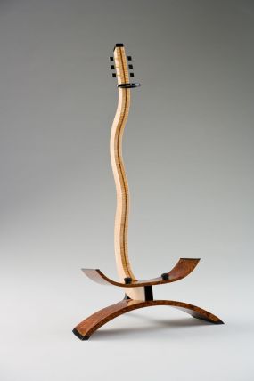 Homemade Wooden Guitar Stand