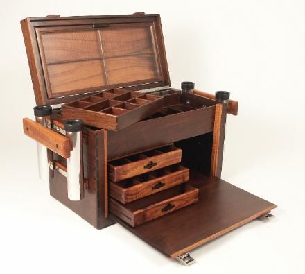 Wooden Fishing Tackle Boxes