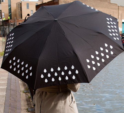 雨に濡れると色が変わる折りたたみ傘「colour changing umbrella」