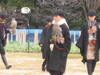 2014年1月3日「一富士、二鷹、三茄子」そして、諏訪流放鷹術の実演＠浜離宮恩賜庭園⑧