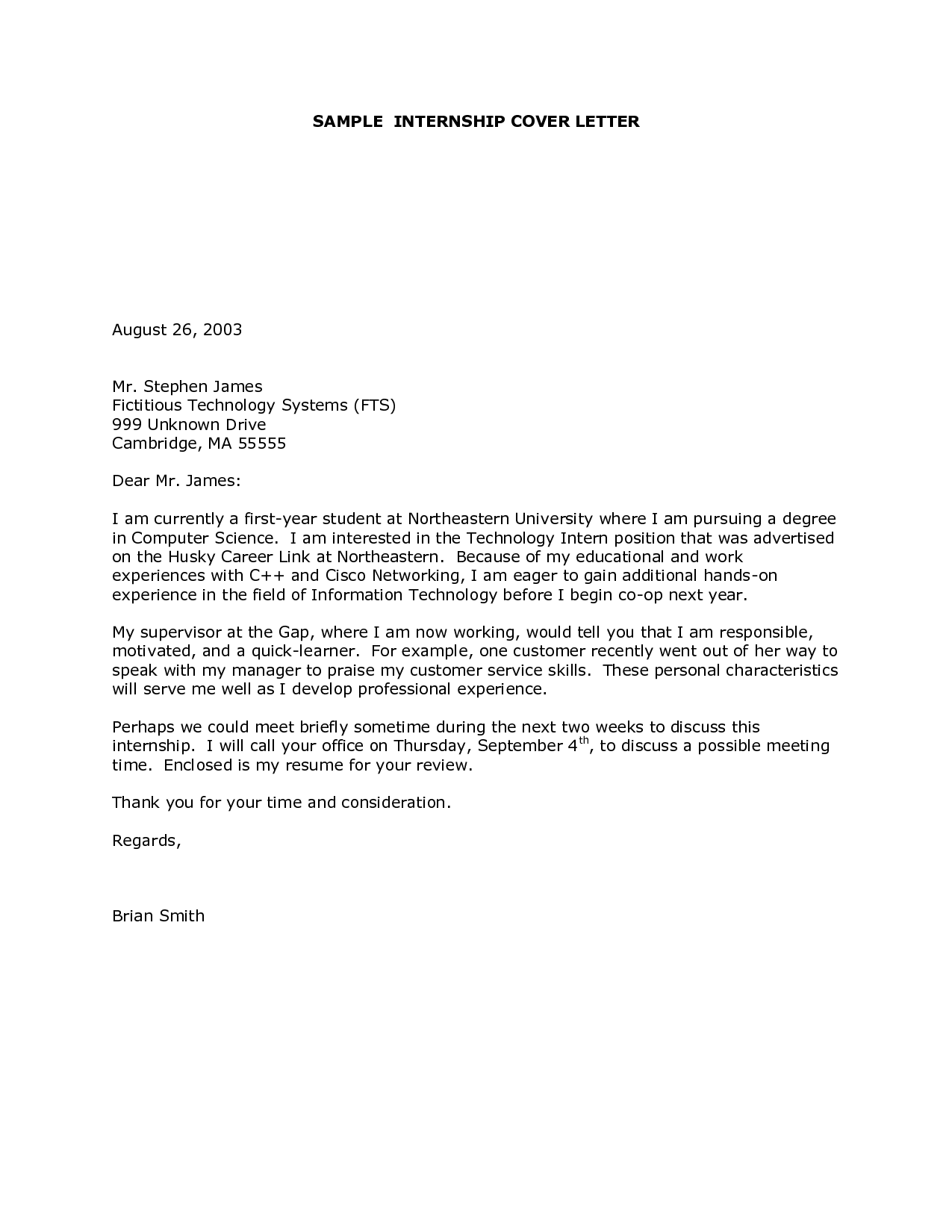 Cover Letter Cover Letter Internship How to write an ...