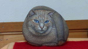 伊豆高原　ギャラリー　ショップ　ギャラリーぶなの木　石に描かれた猫