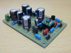 nabe氏の低電圧アンプ Ver3 ・ ユニバーサル基板での作例。