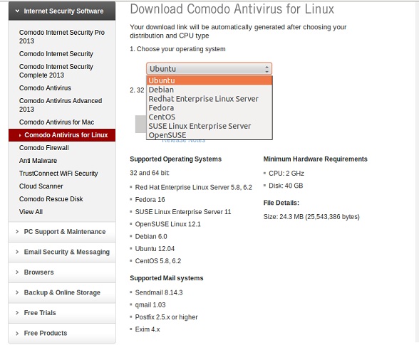 Ubuntu12 Comodo Antivirus for Linux 4