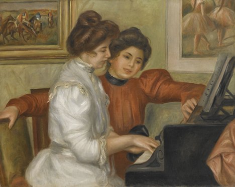 ルノワール「ピアノに向かうイヴォンヌとクリスティーヌ・ルロール」