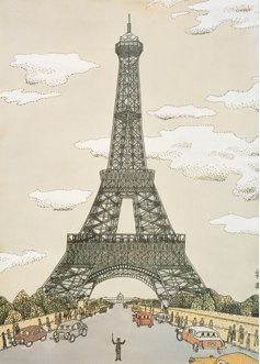 山下清「パリのエッフェル塔」